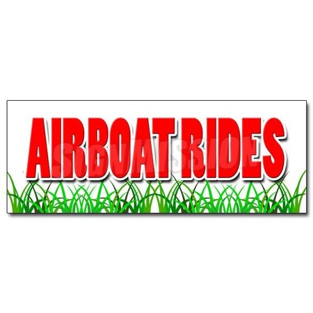 Signmission AIRBOAT RIDES DECAL sticker everglades guided tours swamp buggy wetlands, D-12 Airboat Rides D-12 Airboat Rides